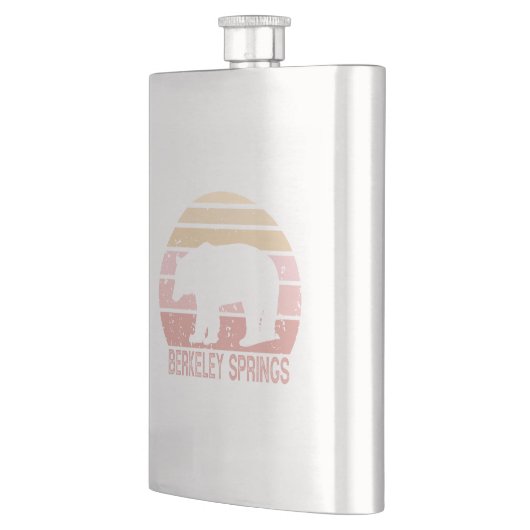 Berkeley Springs West Virginia Retro Bear Flachmann (Links)