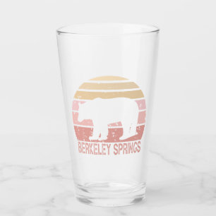 Berkeley Springs West Virginia Retro Bear Glas