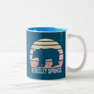 Berkeley Springs West Virginia Retro Bear Zweifarbige Tasse