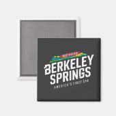 Berkeley Springs West Virginia Travel Art Logo Magnet (Vorderseite/Rückseite)