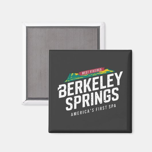 Berkeley Springs West Virginia Travel Art Logo Magnet (Vorderseite/Rückseite)