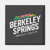 Berkeley Springs West Virginia Travel Art Logo Magnet (Vorne)
