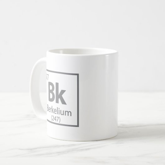 Berkelium - Berkeley Kaffeetasse (Vorderseite Links)