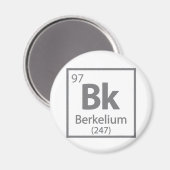 Berkelium - Berkeley Magnet (Vorderseite/Rückseite)