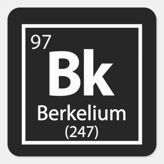 Berkelium - Berkeley Quadratischer Aufkleber (Vorderseite)