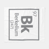 Berkelium - Berkeley Science Periodic Table Fleecedecke (Vorderseite (Horizontal))