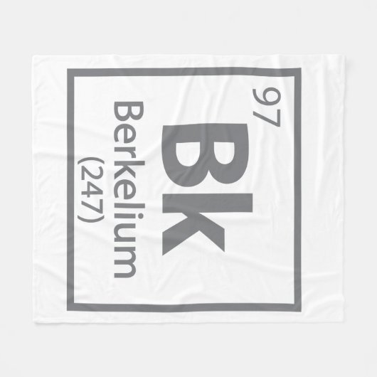 Berkelium - Berkeley Science Periodic Table Fleecedecke (Vorderseite (Horizontal))
