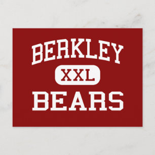 Berkley - Bears - High School - Berkley Michigan Postkarte