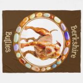 Berkshire Bullies Pit Bull 11 Fleecedecke (Vorderseite (Horizontal))