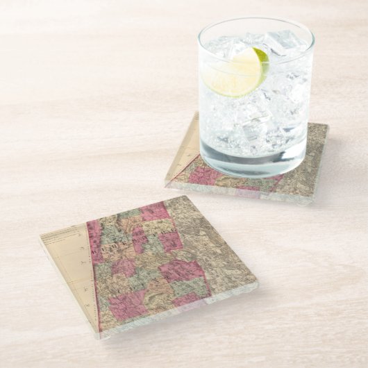 Berkshire County Glasuntersetzer (Schrägansicht)