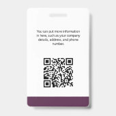Berkshire Hathaway ID Card Abzeichen Ausweis (Rückseite)