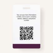 Berkshire Hathaway ID Card Abzeichen Ausweis (Rückseite)