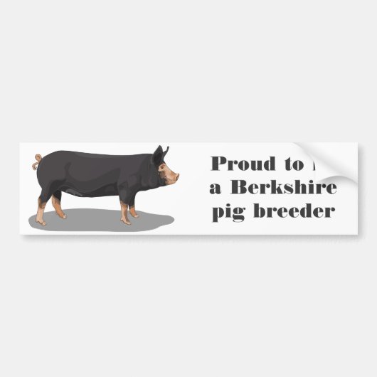 Berkshire, stolz, ein Berkshire-Schweinbrüter zu Autoaufkleber (Vorne)