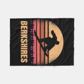 Berkshires Machusetts Snowboarden Outdoor Ma 80er Fleecedecke (Vorderseite (Horizontal))