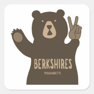 Berkshires Massachusetts Friedensbär Quadratischer Aufkleber