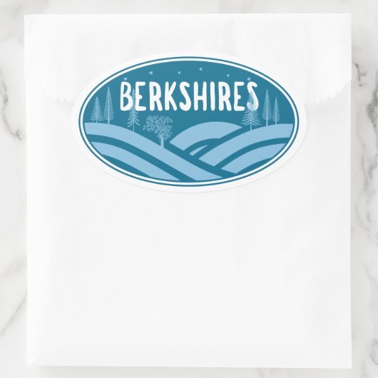 Berkshires Massachusetts Outdoor Ovaler Aufkleber (Tasche)