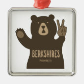 Berkshires Massachusetts Peace Bear Ornament Aus Metall (Vorne)