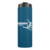 Berkshires Massachusetts Skier Thermosbecher (Vorderseite)