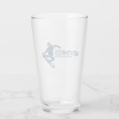 Berkshires Massachusetts Snowboarder Glas (Rückseite)