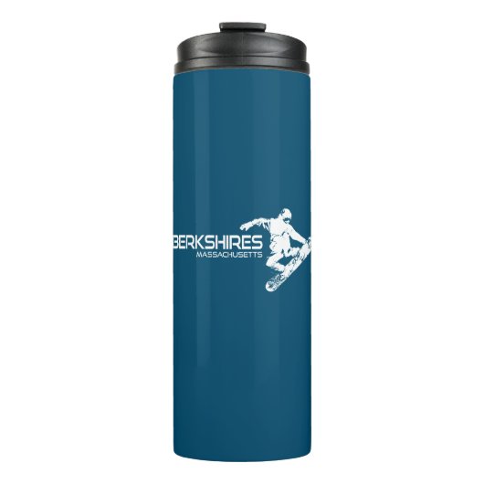 Berkshires Massachusetts Snowboarder Thermosbecher (Vorderseite)