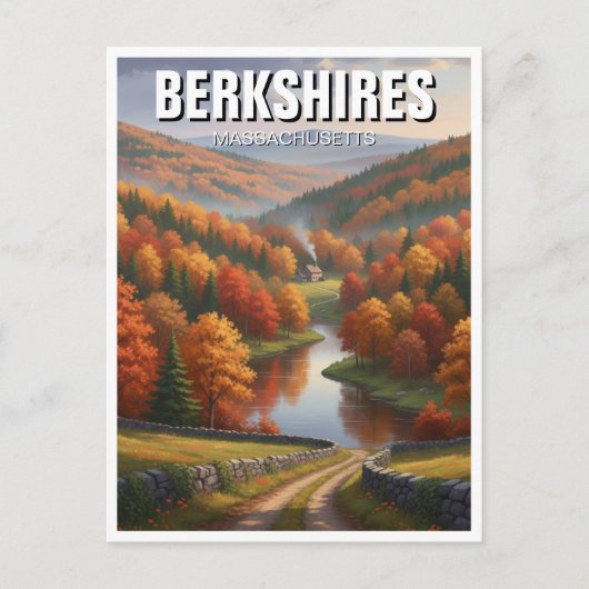 Berkshires Massachusetts Travel Postkarte (Vorderseite)