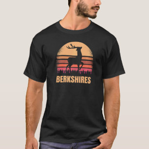 Berkshires Massachusetts Vintag Deer Ma in Bedräng T-Shirt