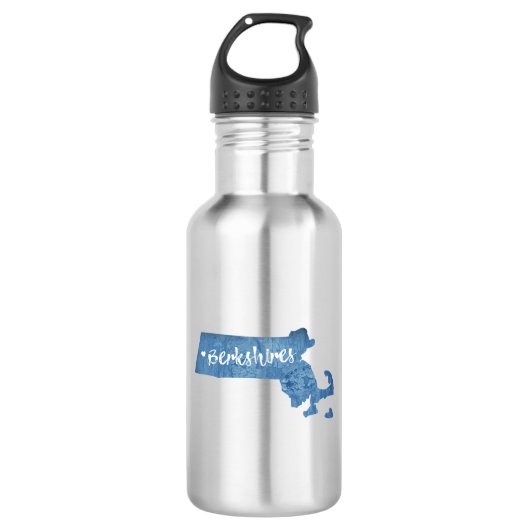 Berkshires Massachusetts Wood Grain Edelstahlflasche (Vorderseite)