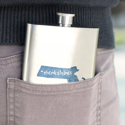 Berkshires Massachusetts Wood Grain Flachmann (Beispiel)