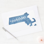 Berkshires Massachusetts Wood Grain Rechteckiger Aufkleber (Umschlag)