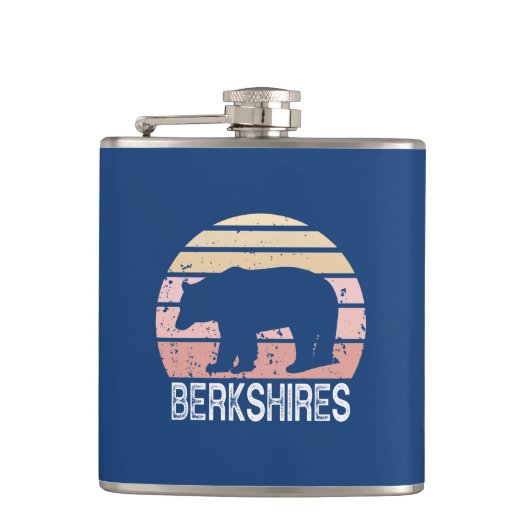 Berkshires Retro Bear Flachmann (Vorderseite)