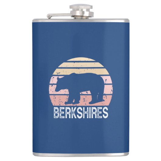 Berkshires Retro Bear Flachmann (Vorderseite)
