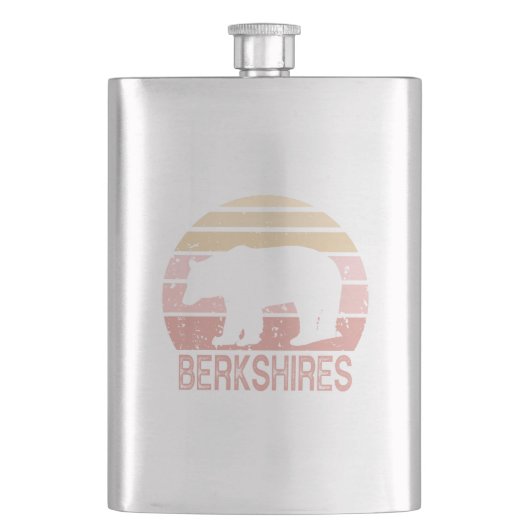 Berkshires Retro Bear Flachmann (Vorderseite)