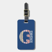 Berkshires Retro Bear Gepäckanhänger (Vorderseite vertikal)