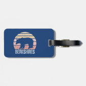 Berkshires Retro Bear Gepäckanhänger (Rückseite horizontal)