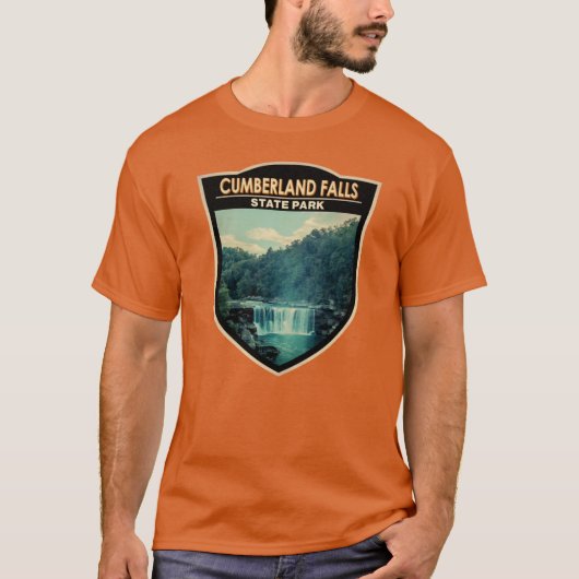 berland Falls Staat Park Kentucky Abzeichen Oversi T-Shirt (Vorderseite)