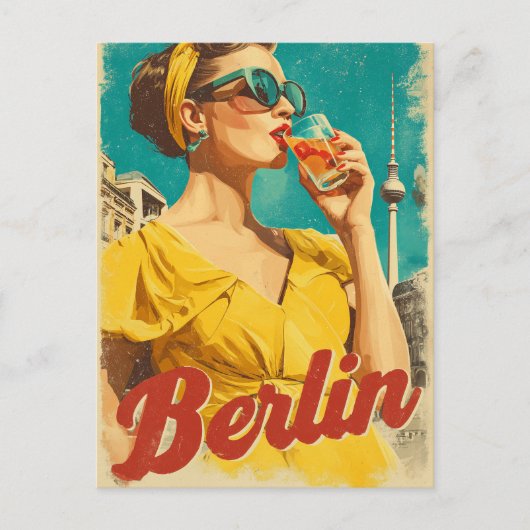 Berlin 50er Retro Postkarte (Vorderseite)