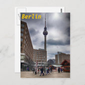 Berlin Alexanderplatz Fernsehturm Postcard Postkarte (Vorne/Hinten)