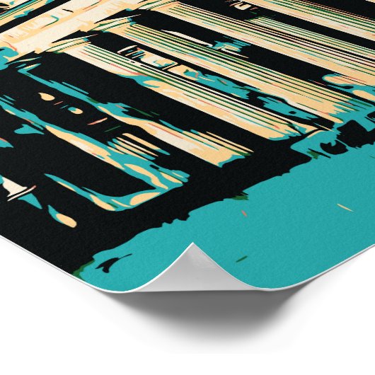 Berlin Ansicht mit Fernsehturm Abbildung Deutschla Poster (Ecke)