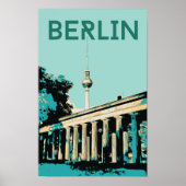 Berlin Ansicht mit Fernsehturm Abbildung Deutschla Poster (Vorne)