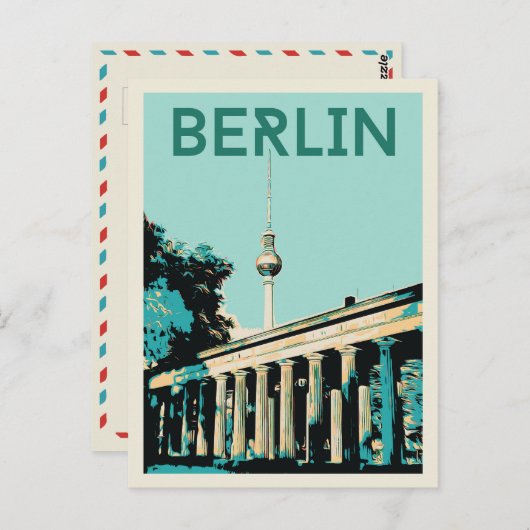 Berlin Ansicht mit Fernsehturm Abbildung Deutschla Postkarte (Vorne/Hinten)