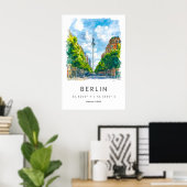 Berlin Aquarell 1 Poster (Heimbüro)