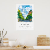 Berlin Aquarell 1 Poster (Küche)