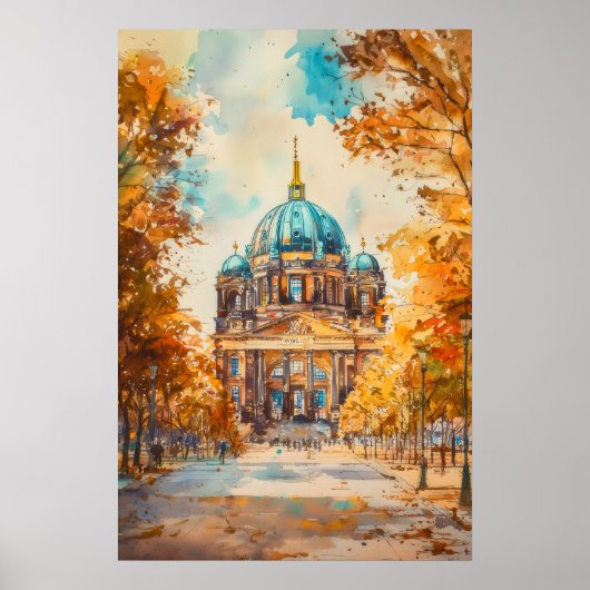 Berlin Aquarell 2 Poster (Vorne)