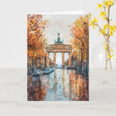Berlin Aquarell 3 Karte (Gelbe Blume)