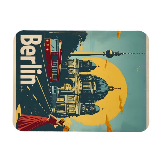 Berlin Art Deco Postcard Magnet (Horizontal)