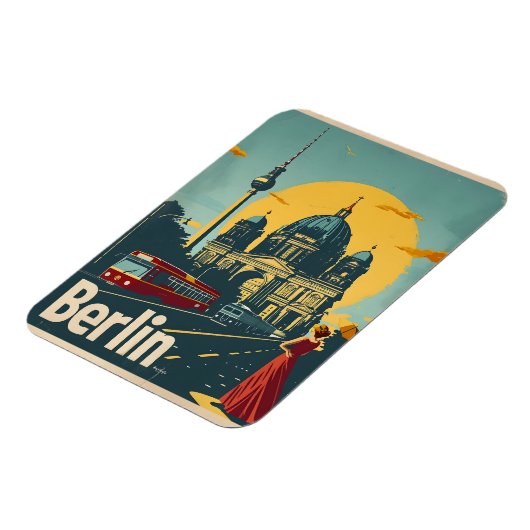Berlin Art Deco Postcard Magnet (Linke Seite)