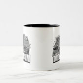 Berlin-Aufgaben-Zug Zweifarbige Tasse (Mittel)