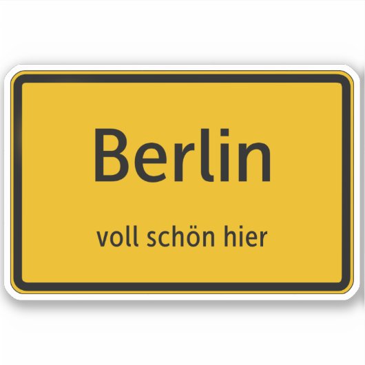 Berlin Aufkleber Sticker Autoaufkleber (Vorderseite)