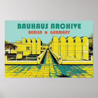 Berlin, Bahaus Archive, Deutschland Postkarte Poster