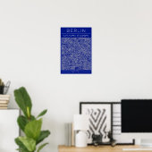 Berlin Blueprint City Map Poster Blue Minimal Urba (Heimbüro)